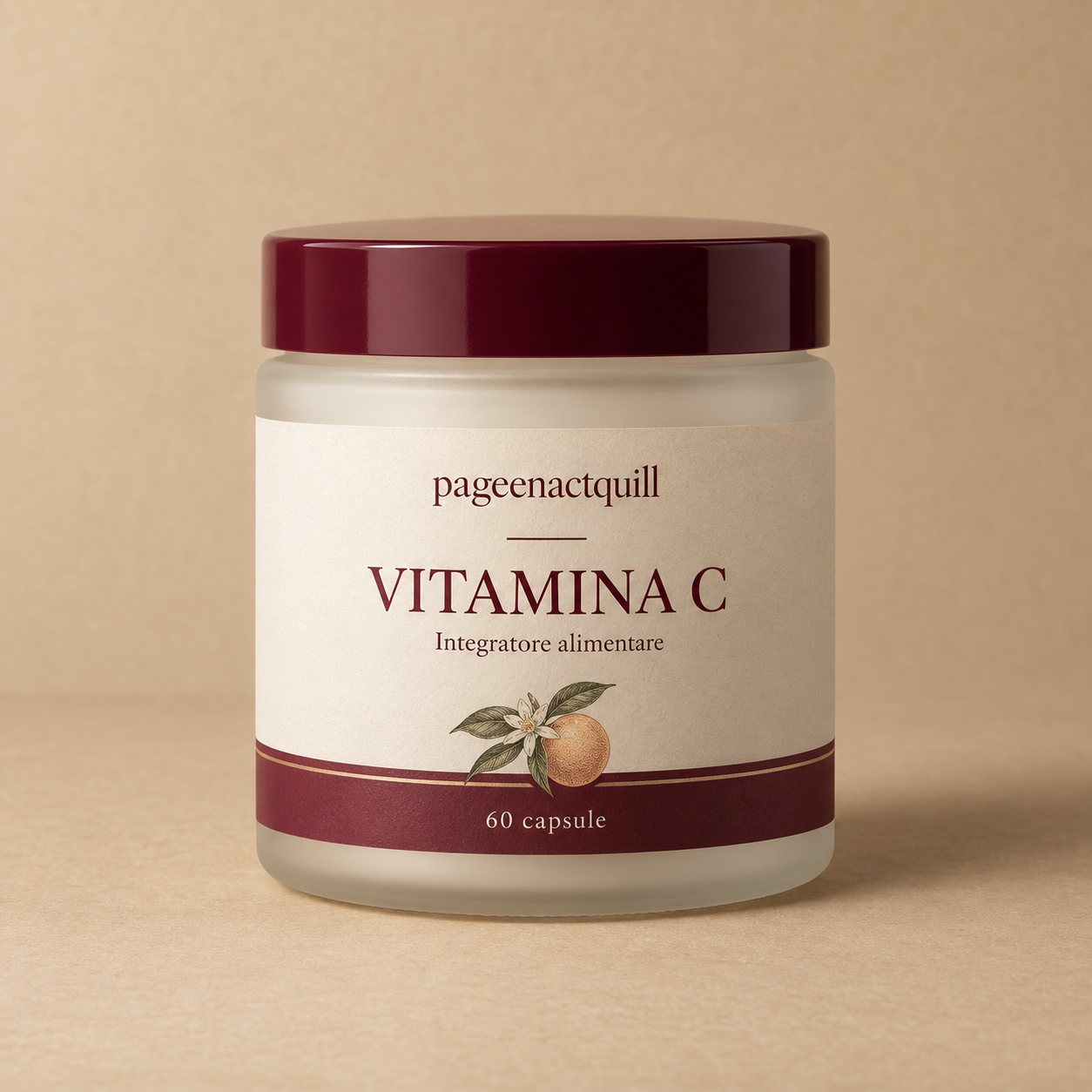 Barattolo di Vitamina C, integratore alimentare, 60 capsule