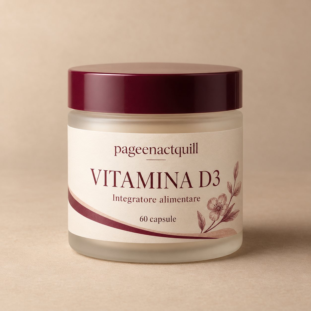 Barattolo di Vitamina D3, integratore alimentare, 60 capsule